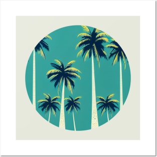 Palm Trees Over a Turquoise Sky Posters and Art
